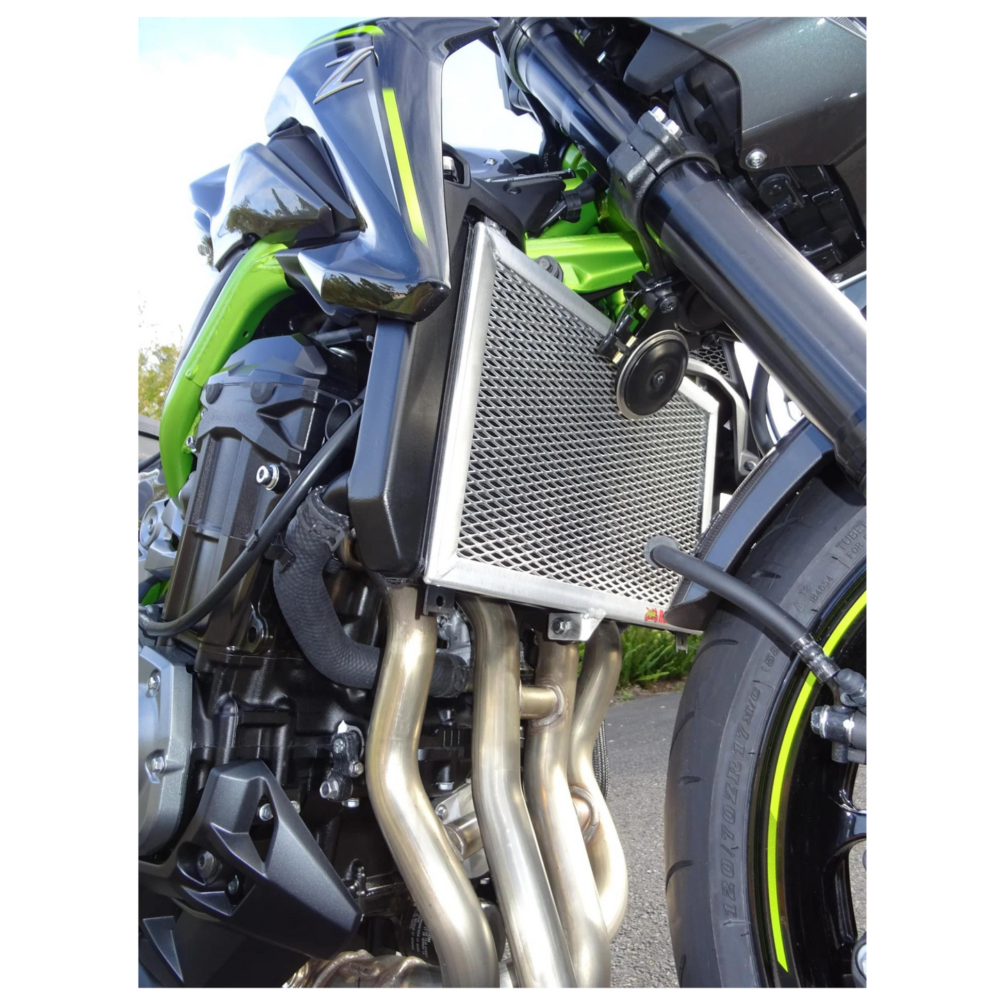 Rad Guard - Kawasaki Z900 2017-2024 Radiator Guard - Black – Gasoline ...