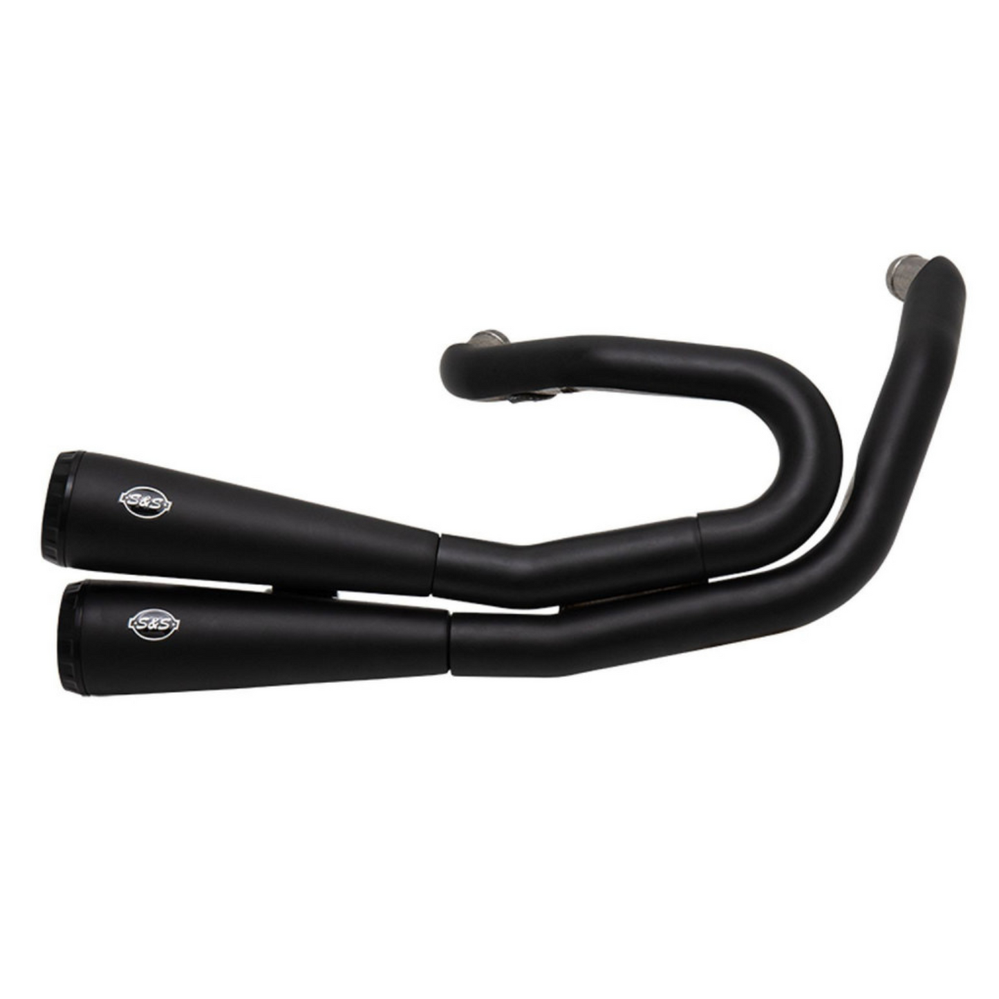 S&S Exhaust - Grand National 2-into-2 Exhaust – Black with Black End Caps - Fits Street Bob, Low Rider, Slim, Fat Bob & Deluxe 2018up.