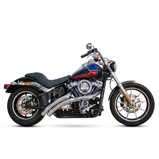 Freedom Performance Exhaust - Radical Radius Exhaust - Chrome with Chrome End Caps - Fits Softail 2018up