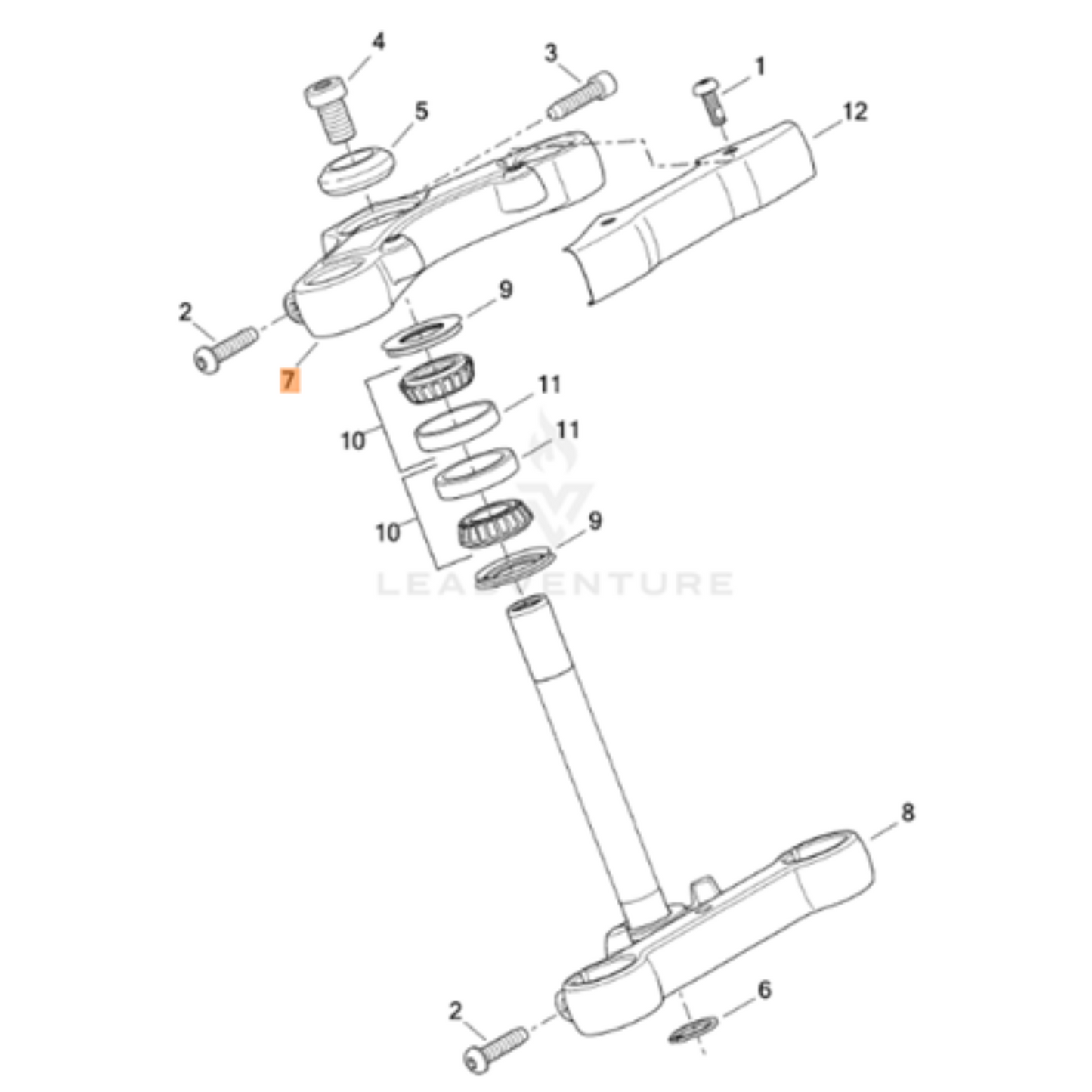 Harley-Davidson® Upper Triple Tree - Forty-Eight '10-'15