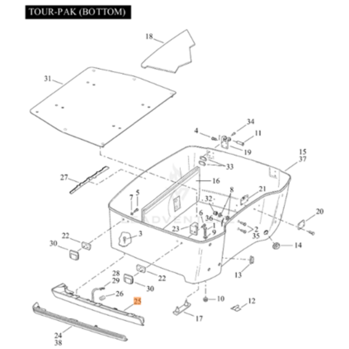 Harley-Davidson® Left Lower Tour Pak Light