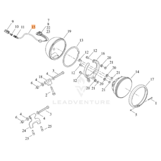 Harley-Davidson® Headlight Wiring Harness - FXBB, FXLR, FXST