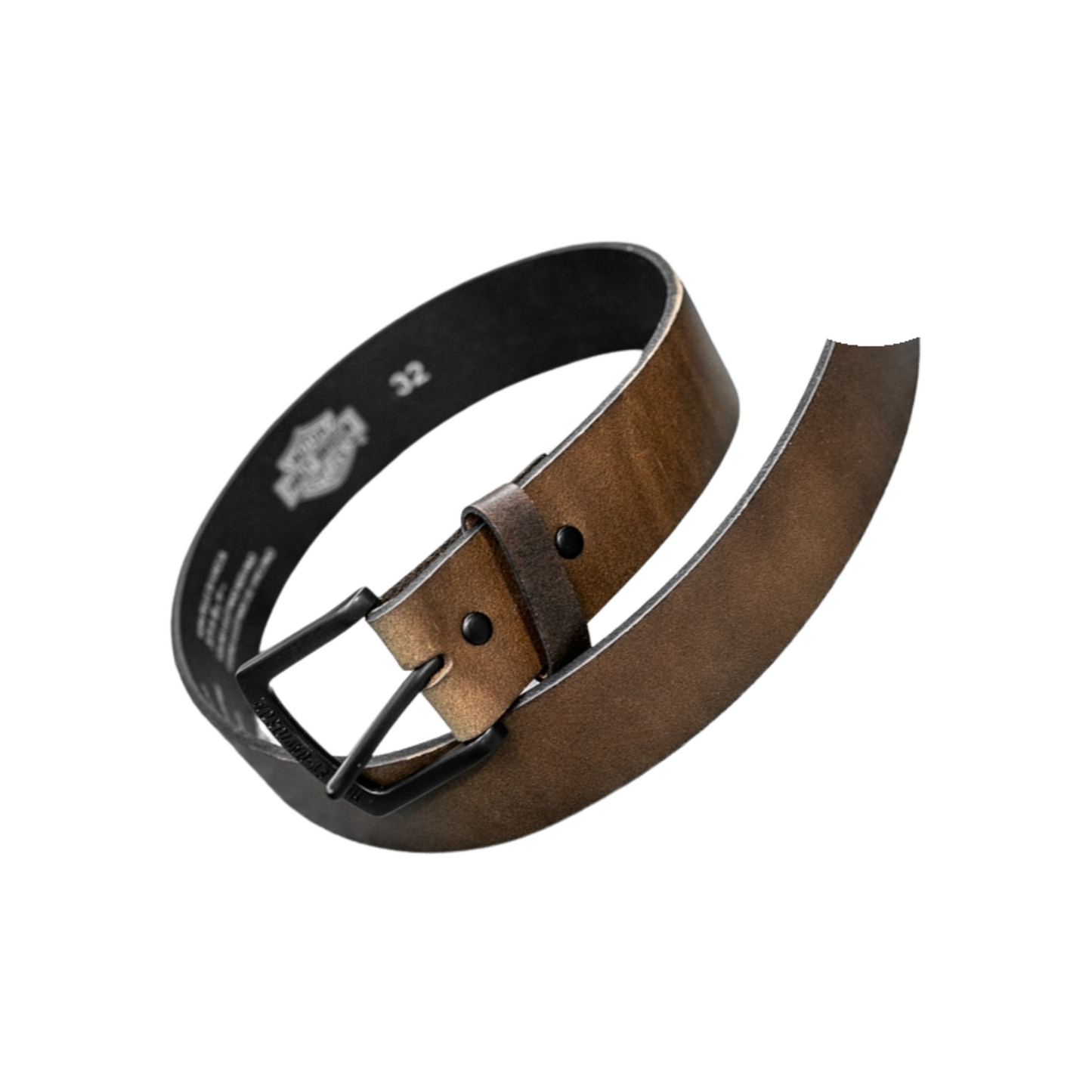 Harley-Davidson® Matte Brown Leather Belt