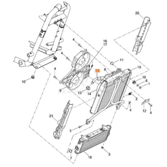 Harley-Davidson® Oil Line from Oil Cooler Outlet - V-Rod