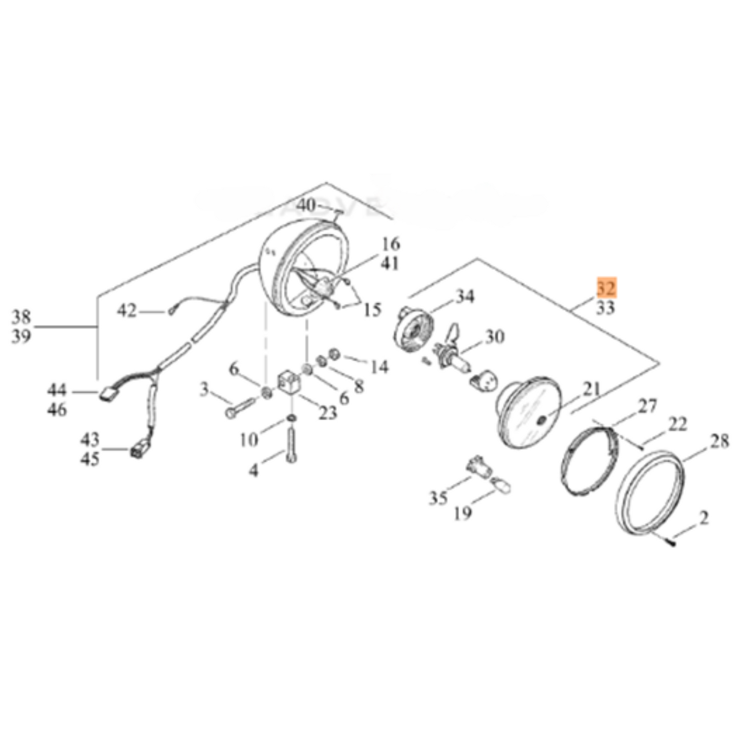 Harley-Davidson® Original Equipment 7in. Headlight