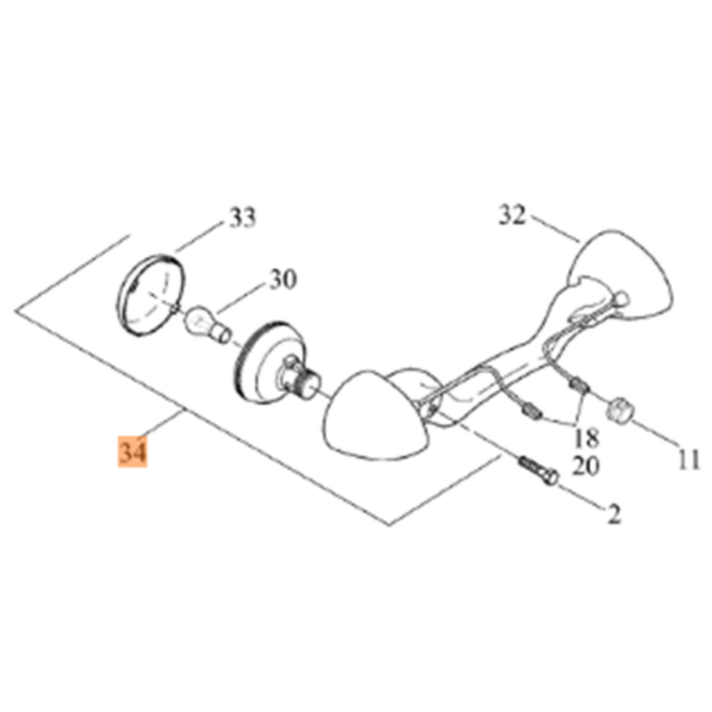 Harley-Davidson® Rear Turn Signal Assembly - Touring '04-'07