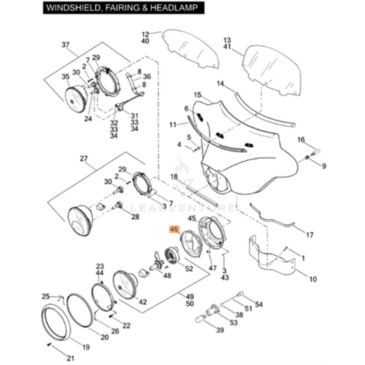 Harley-Davidson® 7 in. Headlight Mounting Bracket