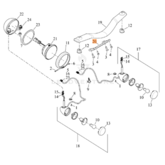 Harley-Davidson® Heritage Classic Light Bar Bracket