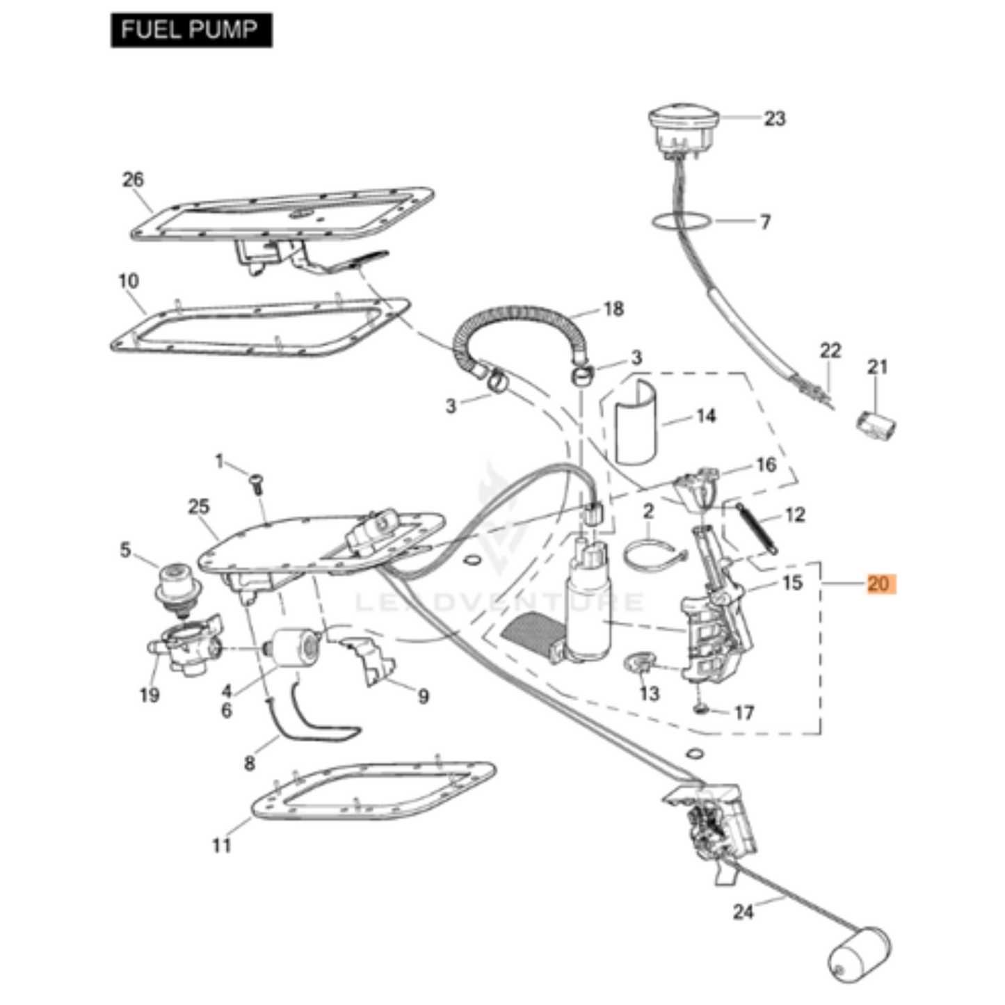 Harley-Davidson® Fuel Pump Assembly - Twin Cam '01-'07