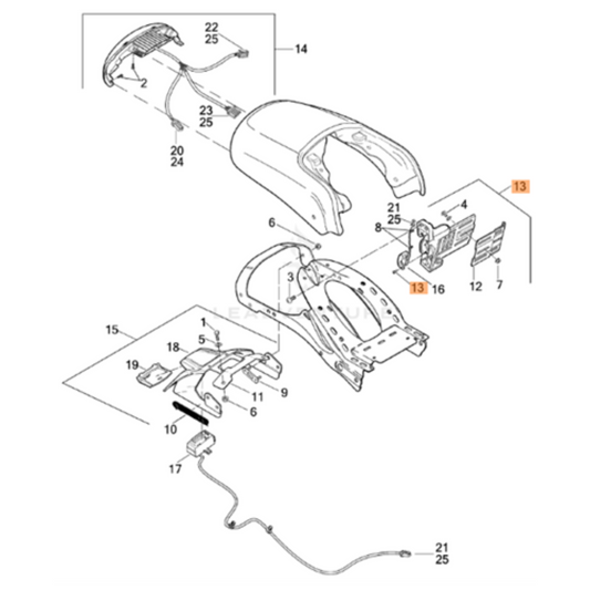 Harley-Davidson® Side Mount License Plate Bracket- VRSCF - '09-'17