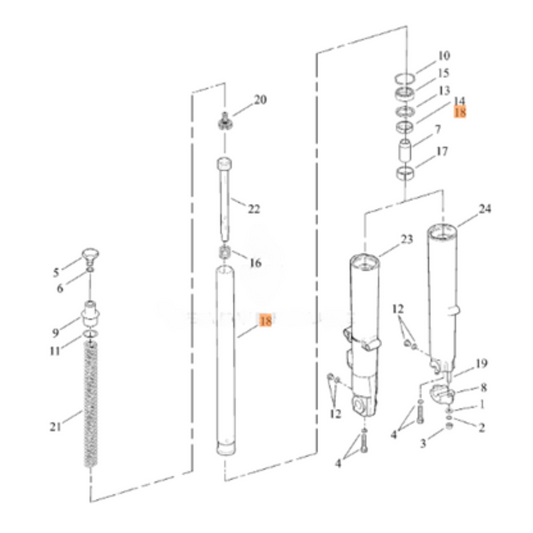 Harley-Davidson® Fork Tube - Touring '06-'08