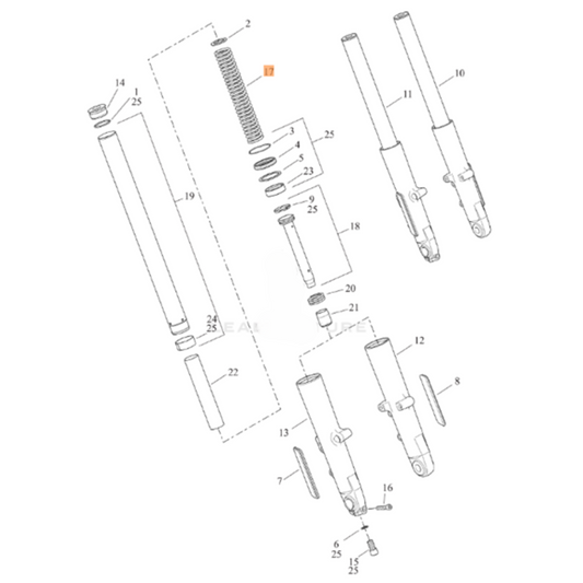 Harley-Davidson® Fork Compression Spring - Touring Models '17-'23