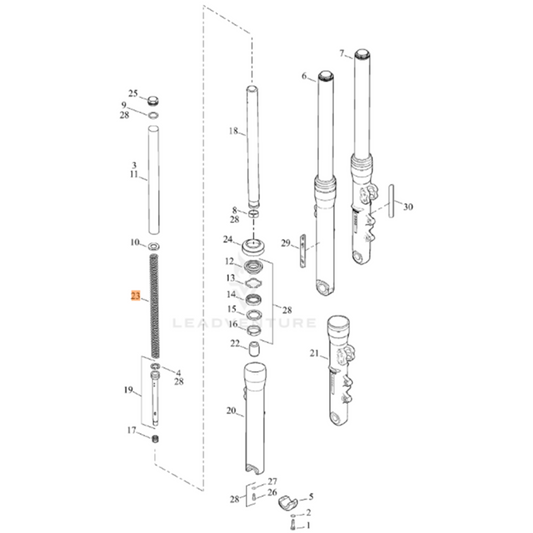 Harley-Davidson® Fork Spring - Dyna Wide Glide '07-'17