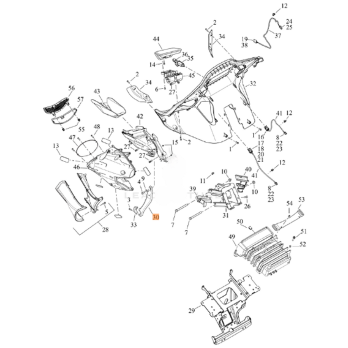 Harley-Davidson® Right Side Inner Fairing Bracket - Road Glide '17-'24