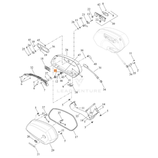 Harley-Davidson® Saddlebag Lock and Key - FLSB & FXLRST