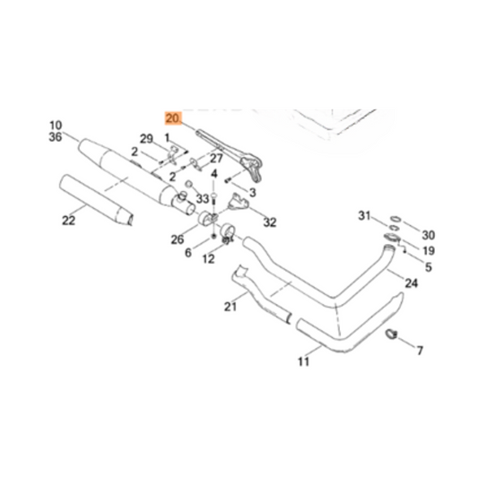 Harley-Davidson® Muffler Support Bracket - '00-'06 Fat Boy & Deuce