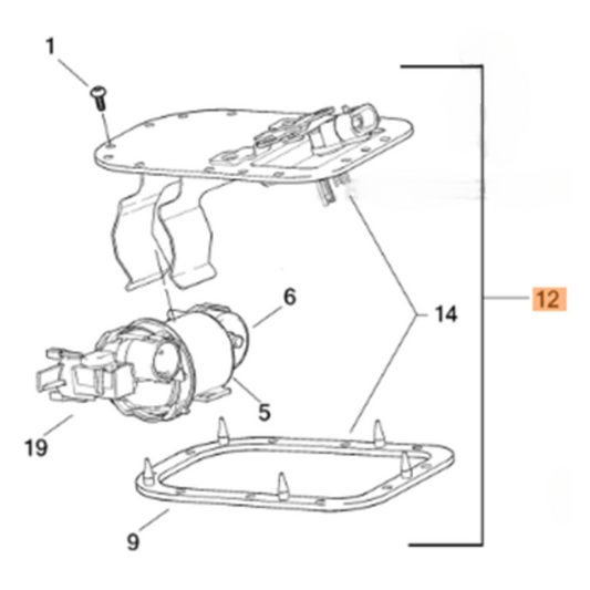 Harley-Davidson® Top Plate Assembly with Fuel Filter Module - '08-'10 Softail Models