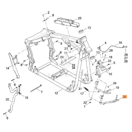 Harley-Davidson® Jiffy Stand - Chrome - FXSB Breakout