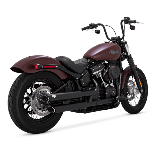 Vance & Hines Twin Slash 3in. Slip-On - Black - FXBB & FLFBS