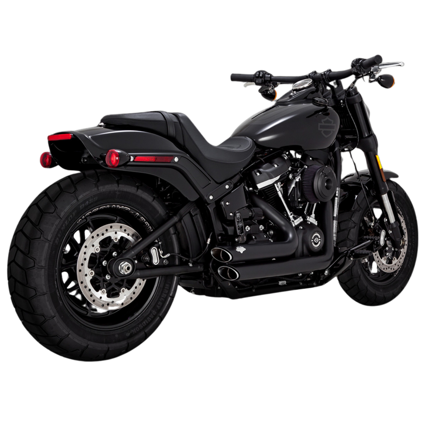 Vance & Hines Shortshot Staggered PCX Black - Softail '18-'24