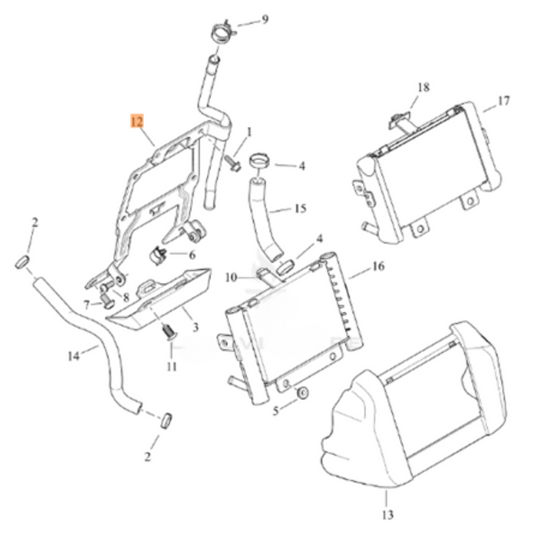 Harley-Davidson® Voltage Regular & Oil Cooler Bracket - Touring '17-'23