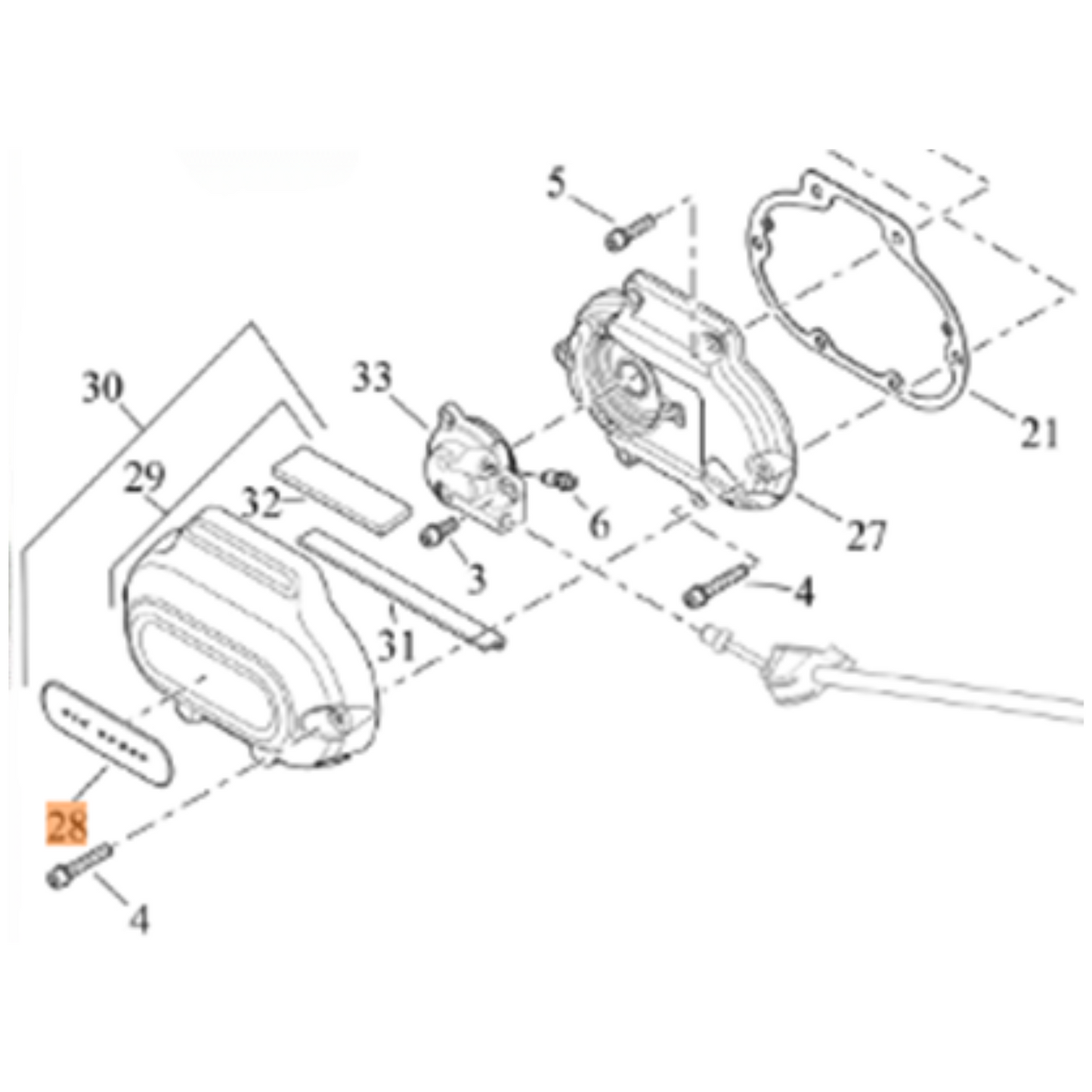 Harley-Davidson® Transmission Cover Insert - Six Speed