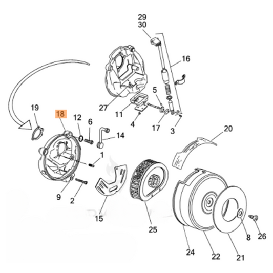 Harley-Davidson® Original Equipment Air Cleaner Backing Plate