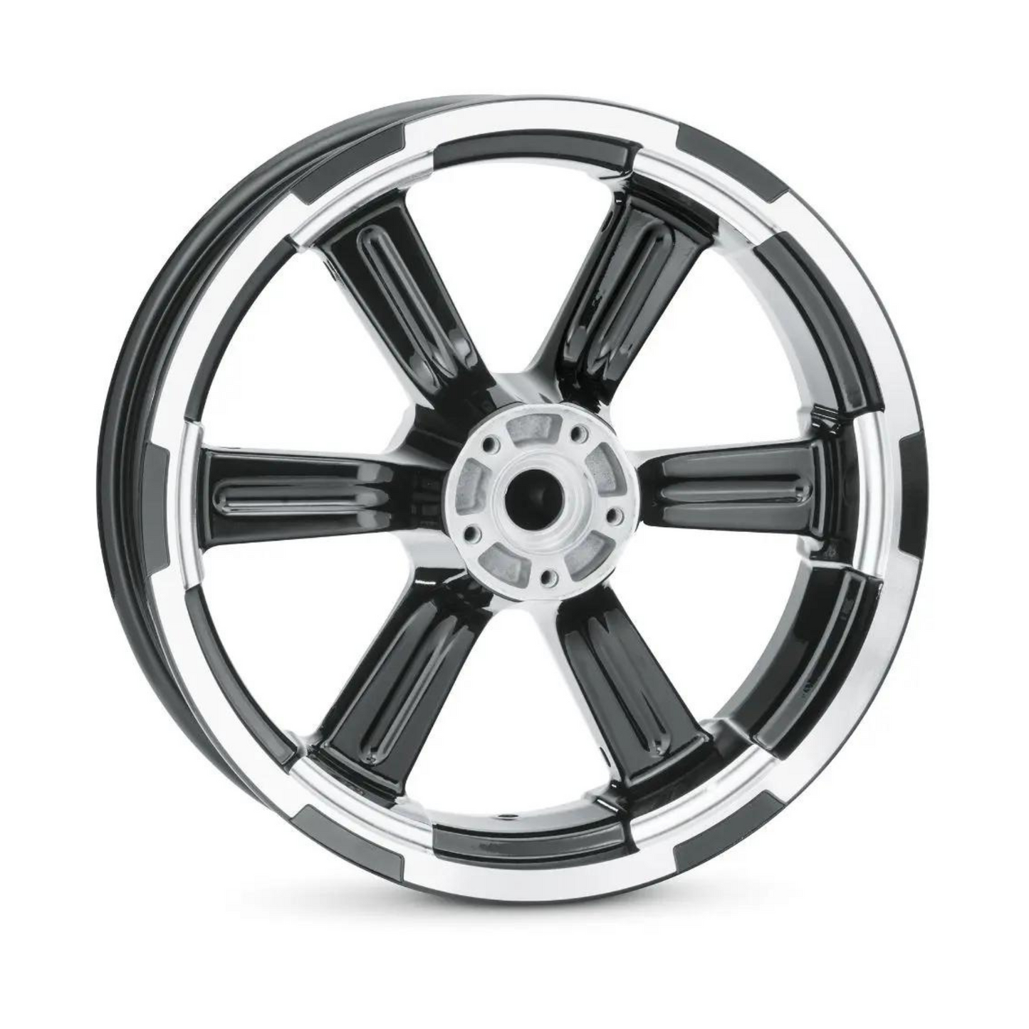 Harley-Davidson® Annihilator Custom Wheel - Gloss Black with Machined Highlights - 16" Rear