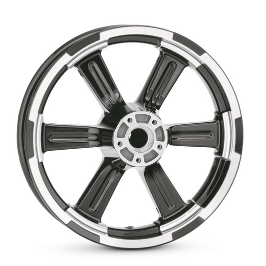 Harley-Davidson® Annihilator Custom Wheel - Gloss Black with Machined Highlights - 16" Front