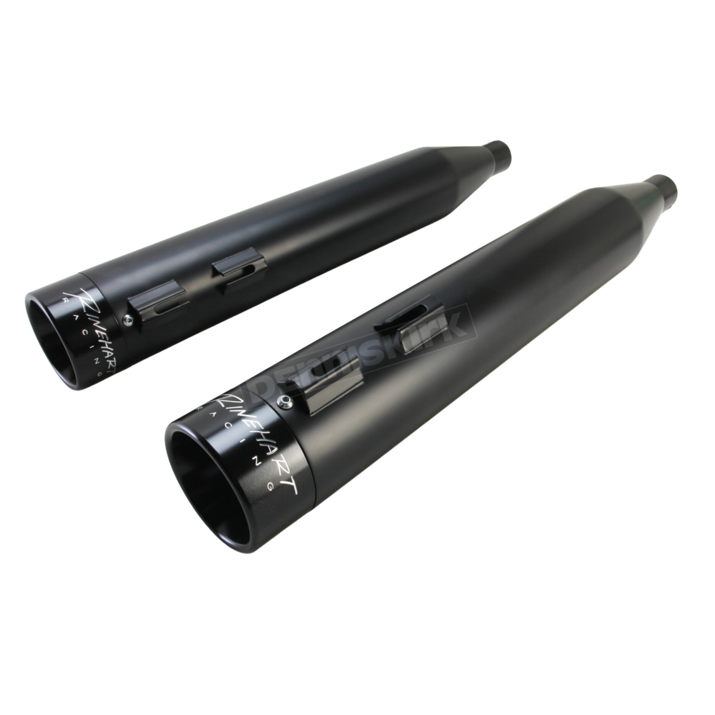 Rinehart Exhaust - Black 4 in. Slip-On Mufflers w/Black End Caps