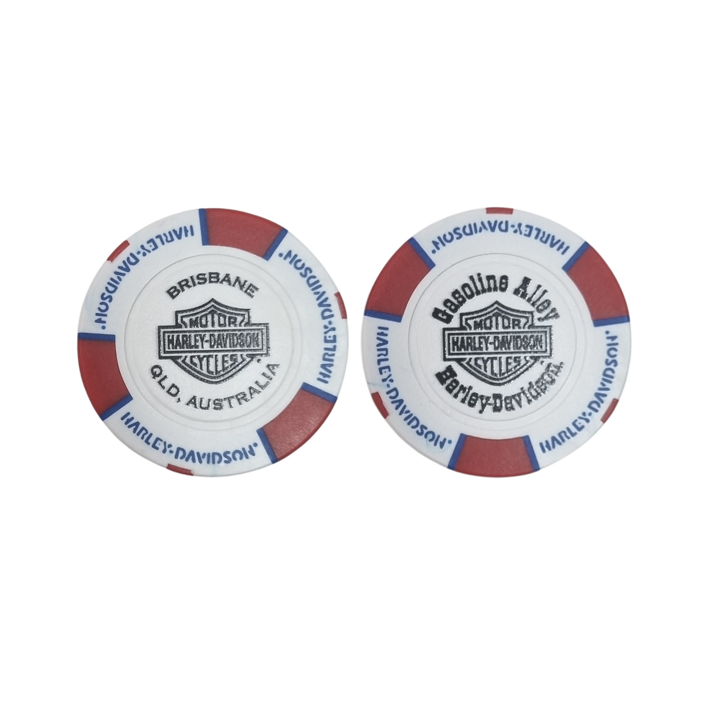 Gasoline Alley Harley-Davidson® Poker Chip - Red/Blue/White