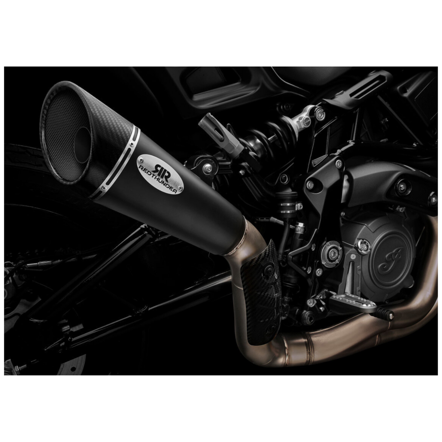 Redthunder Slip-on muffler for Indian FTR