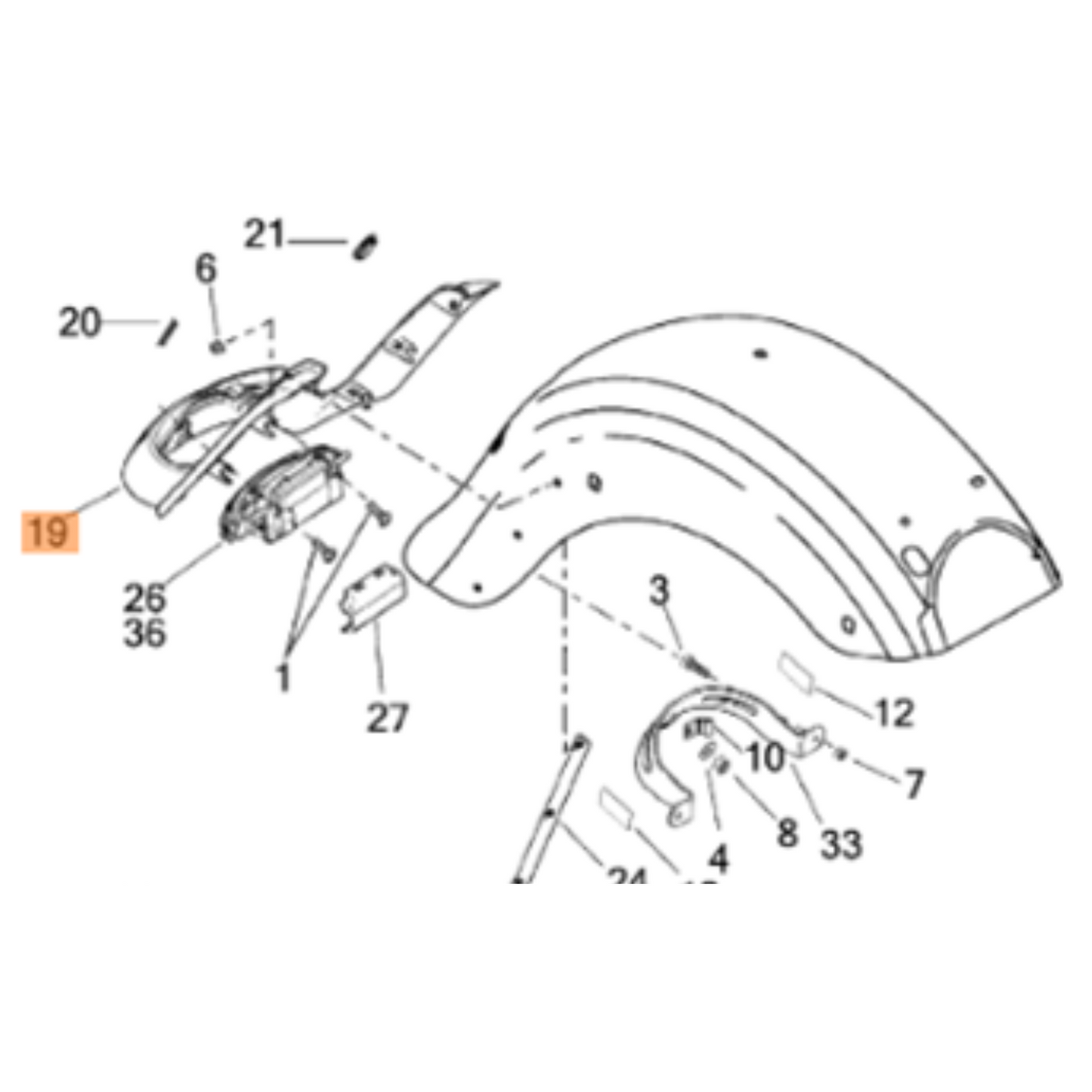 Harley-Davidson® Rear Fender Fascia - Denim Black