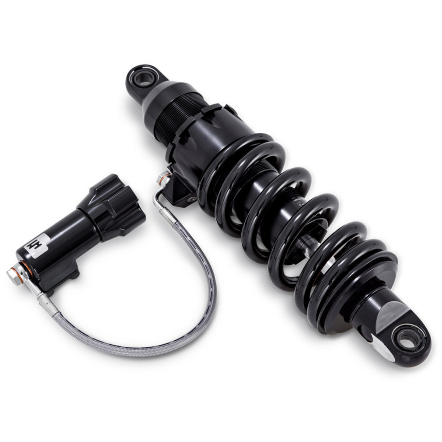 Progressive 465 Series, 12.2in. Rear Shock Absorber With Remote Adjustable Preload & Standard Spring Rate – Black