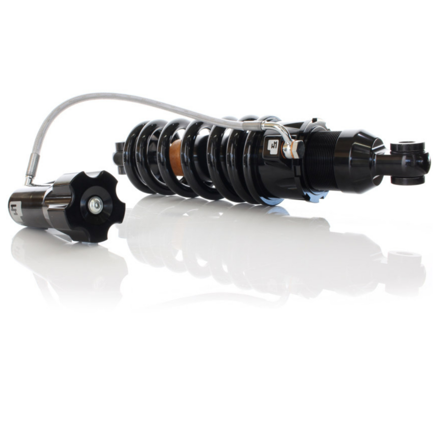 Progressive 465 Series, 12.2in. Rear Shock Absorber With Remote Adjustable Preload & Standard Spring Rate – Black