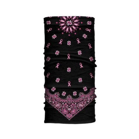 Hair Glove®  Pink Ribbon Paisley Light Weight EZ Tube