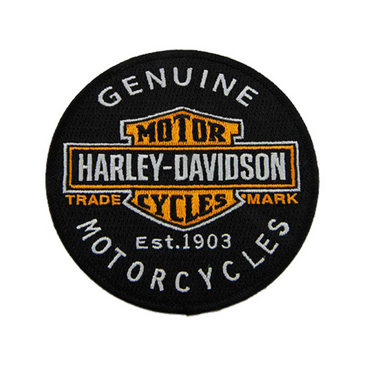 Harley-Davidson® 4 in Embroidered Genuine Motorcycles Bar & Shield Emblem Patch