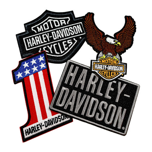 Harley-Davidson® Embroidered Iconic H-D Logos Emblem Sew-On Patch Pack