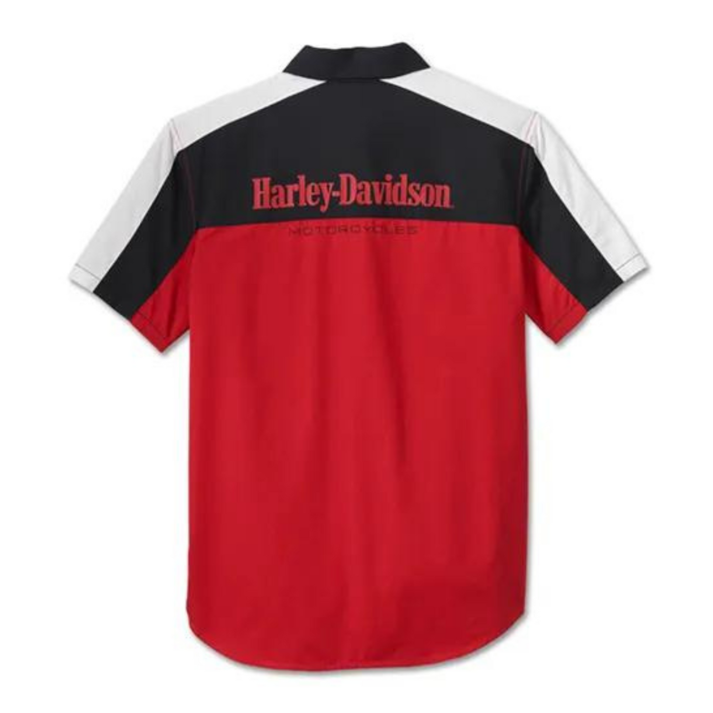 Harley-Davidson® Men's Darting Shirt - Colorblocked - Chili Pepper