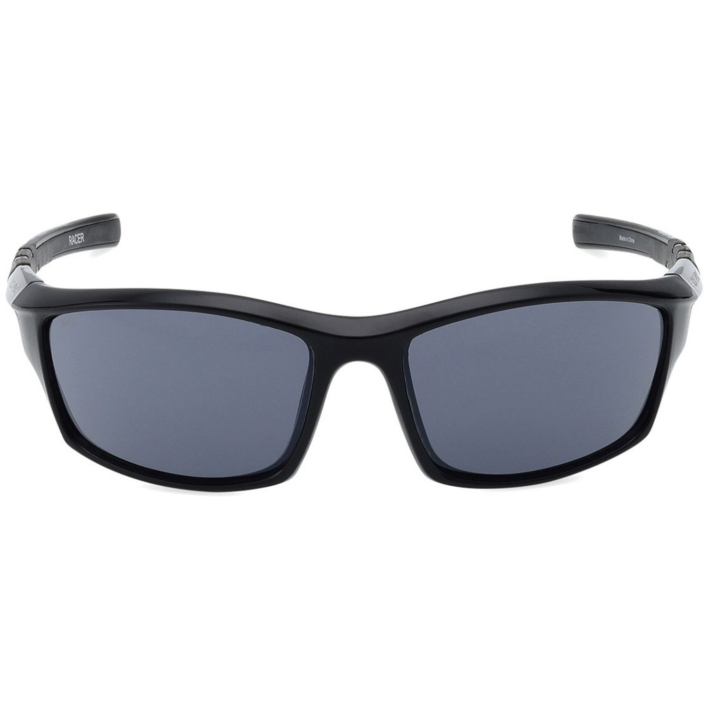 Harley-Davidson® Racer Plastic Sport Wrap Rubber Detail Men's Performance Sunglasses - Shiny Black