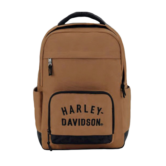 Harley-Davidson® Rugged Twill Backpack- Brown