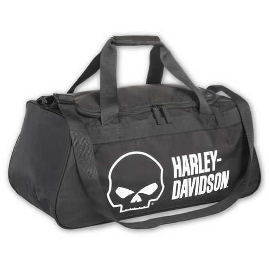 Harley-Davidson® Willie G Skull Logo Duffel Bag w/ Side Shoe Pocket - Black