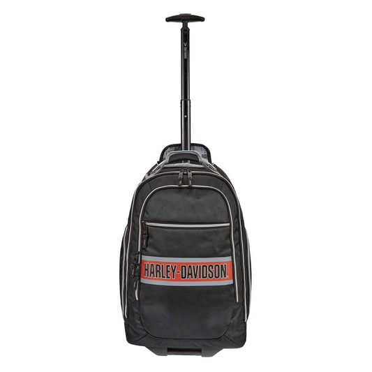 Harley-Davidson® Trailblazer USB Charging Port Wheeling Backpack - Rust Vintage