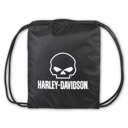 Harley-Davidson® Willie G Skull Logo Rugged Polyester Quick-Draw Backpack - Black