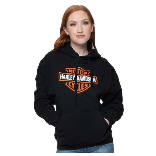 Gasoline Alley Harley-Davidson® Women's Bar & Shield Hoodie - Black