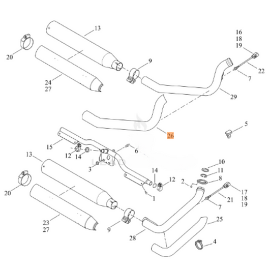 Harley-Davidson® Rear Heat Shield - '16-'17 FXSE