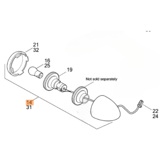 Harley-Davidson® Rear Turn Signal - FXDX '01-'03 USA