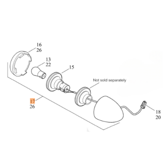 Harley-Davidson® Rear Turnsignal - Chrome