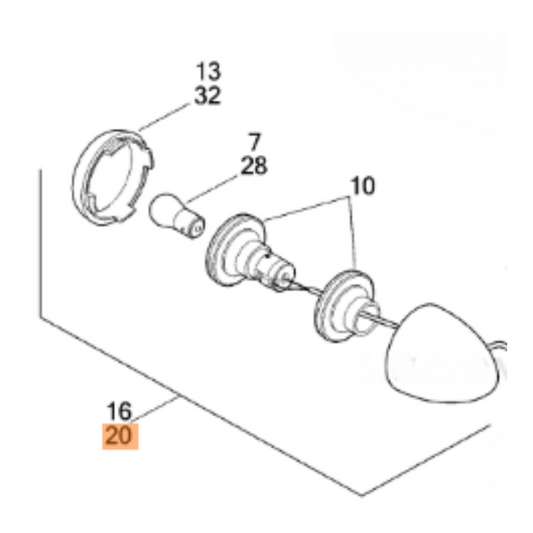 Harley-Davidson® Rear Turnsignal - USA - Blackline '11-'12