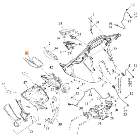 Harley-Davidson® Right Media Compartment Liner - Road Glide '17-'23